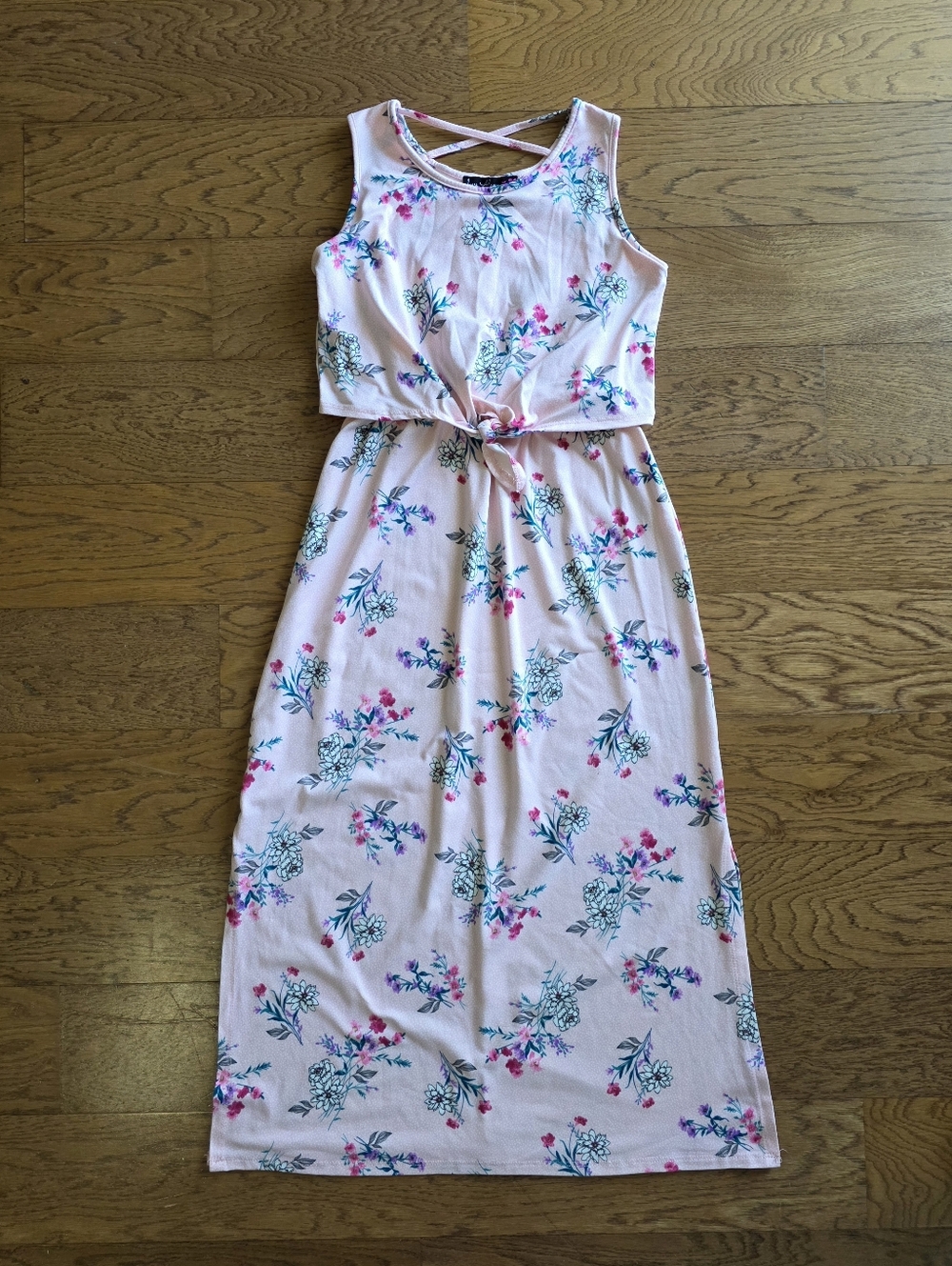 Love Alexa Girls Dress Pink Floral Sleeveless Size 10 Kids